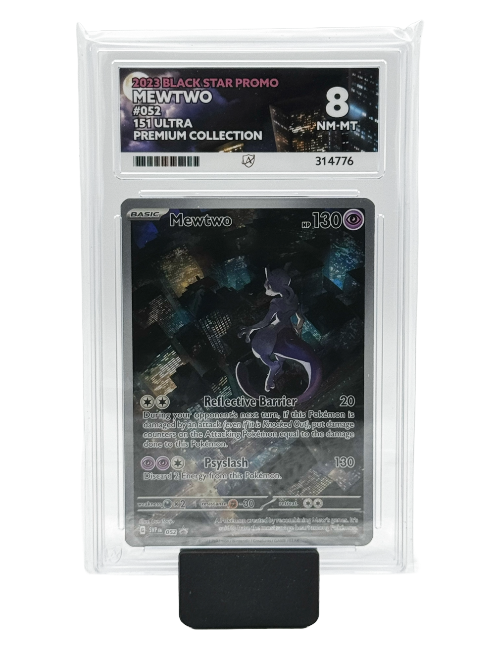 Mewtwo #052 - 2023 Black Star Promo - Near Mint 8 (Ace Label)