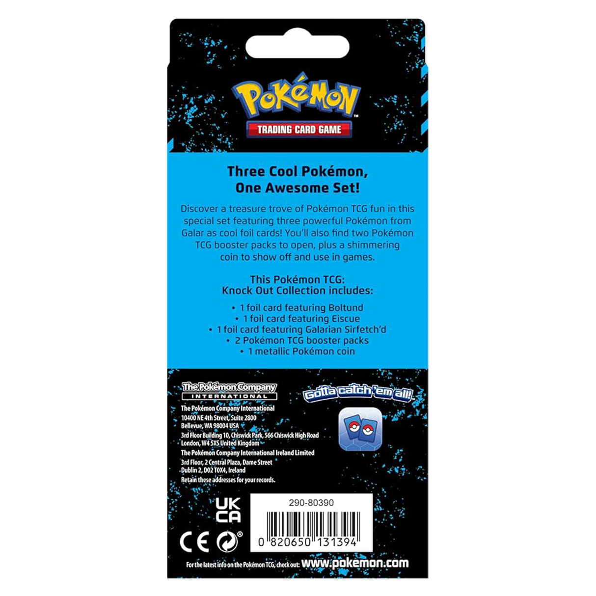 Pokemon: Knockout Collection - Boltund, Eiscue & Galarian Sirfetch'd