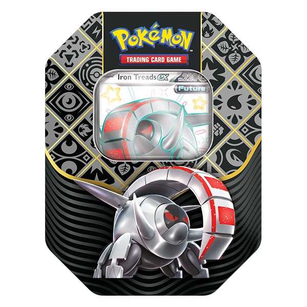 Pokemon: Scarlet & Violet - Paldean Fates - 4x Pack Booster Tin - Iron Treads