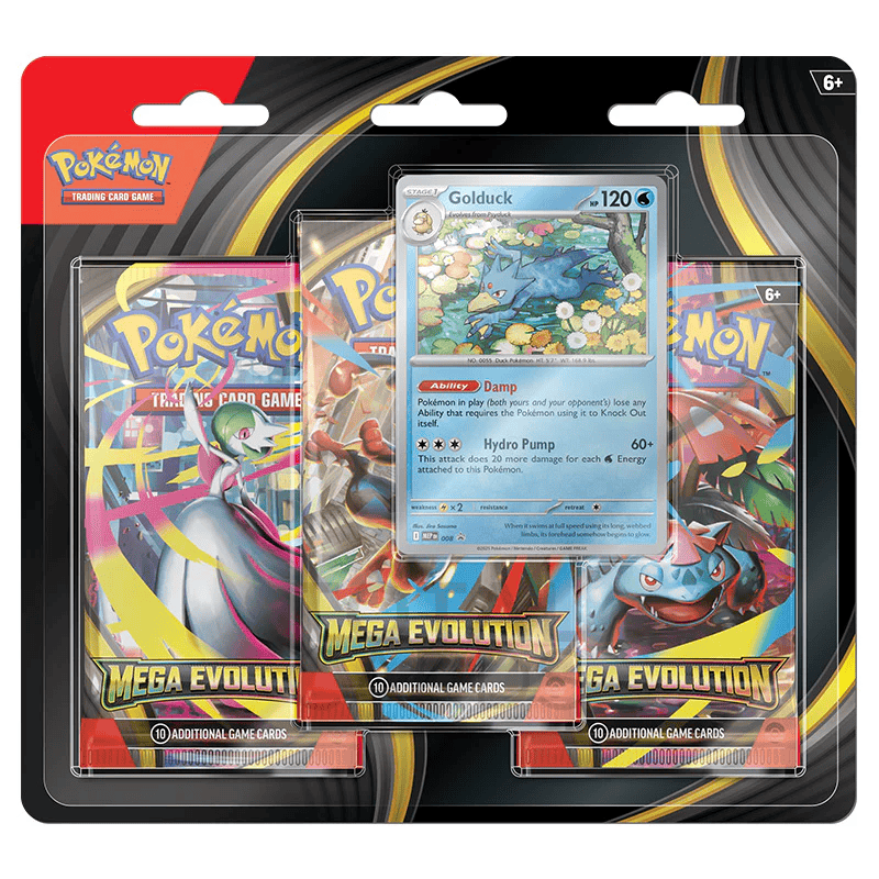 Pokemon: Mega Evolutions - Base Set - 3 Pack Blister - Golduck
