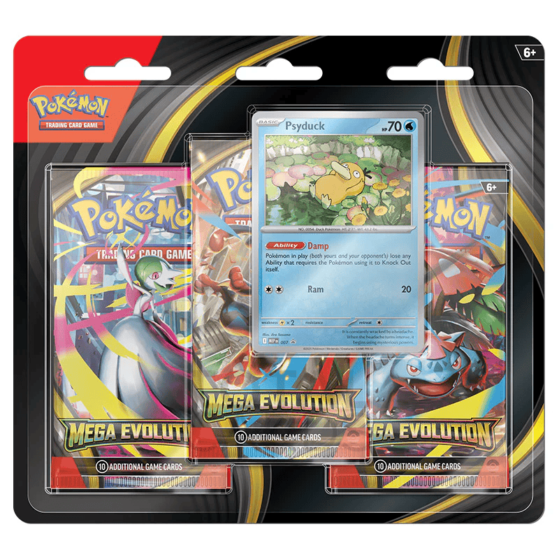 Pokemon: Mega Evolutions - Base Set - 3 Pack Blister - Psyduck
