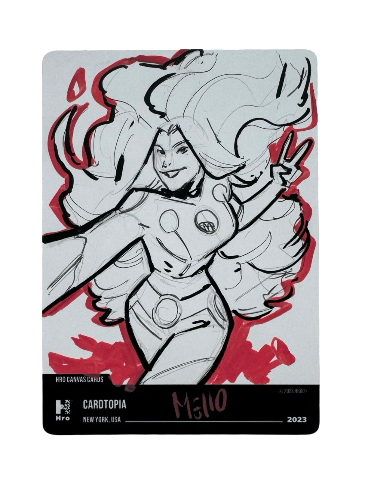 SOLD: Starfire (Selfie Events) - HRO Sketch Card & HRO Selfie Events Box- Signed by Eduardo Mello