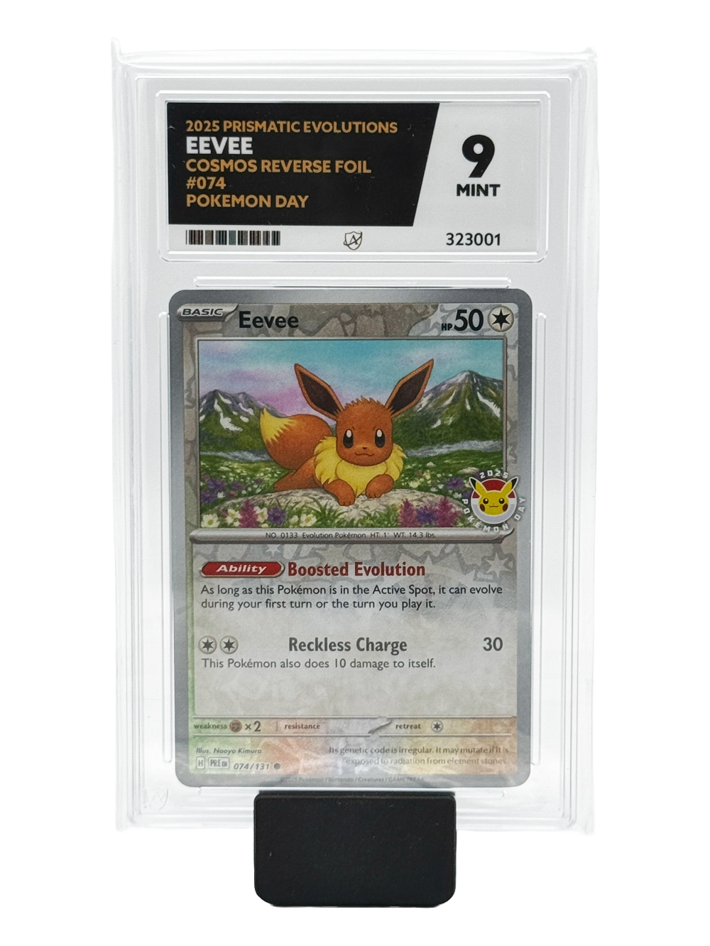 Eevee #074 - 2025 Pokemon Day - Prismatic Evolutions - Mint 9