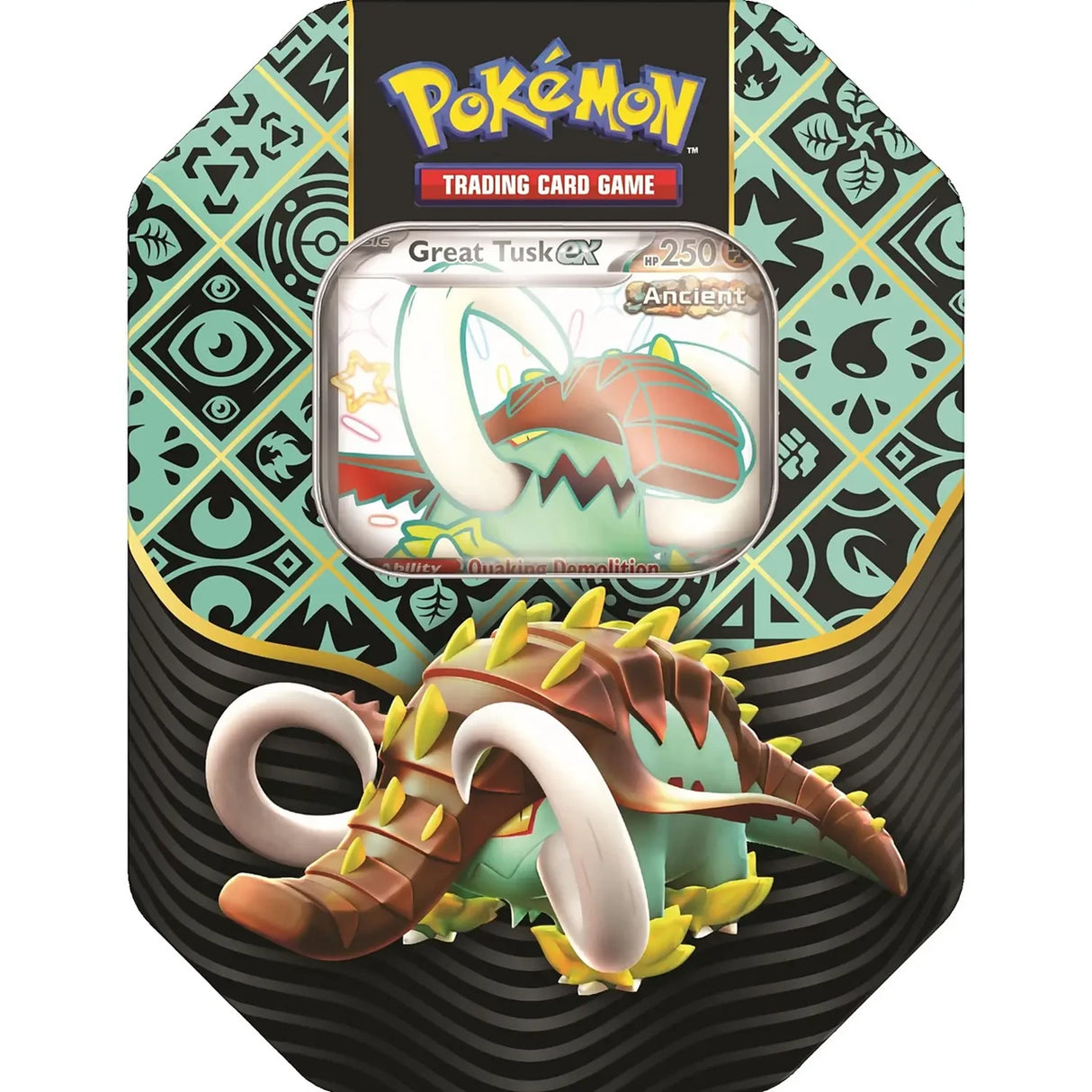 Pokemon: Scarlet & Violet - Paldean Fates - 4x Pack Booster Tin - Great Tusk
