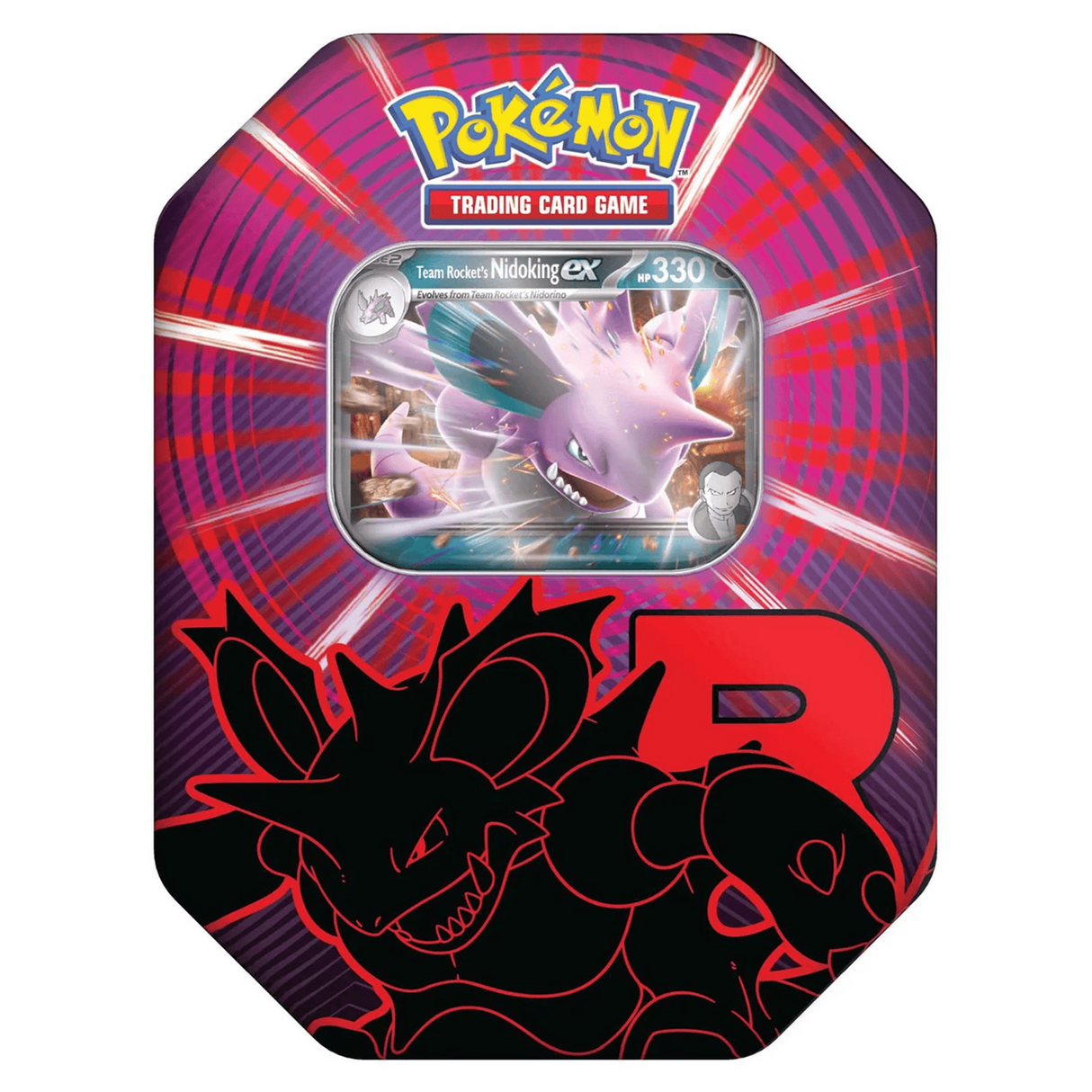 Pokemon: Scarlet & Violet - Team Rocket Tin - 4x Pack Booster Tin - Nidoking