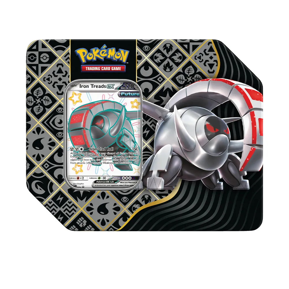 Pokemon: Scarlet & Violet - Paldean Fates - 5x Pack Booster Tin - Iron Treads